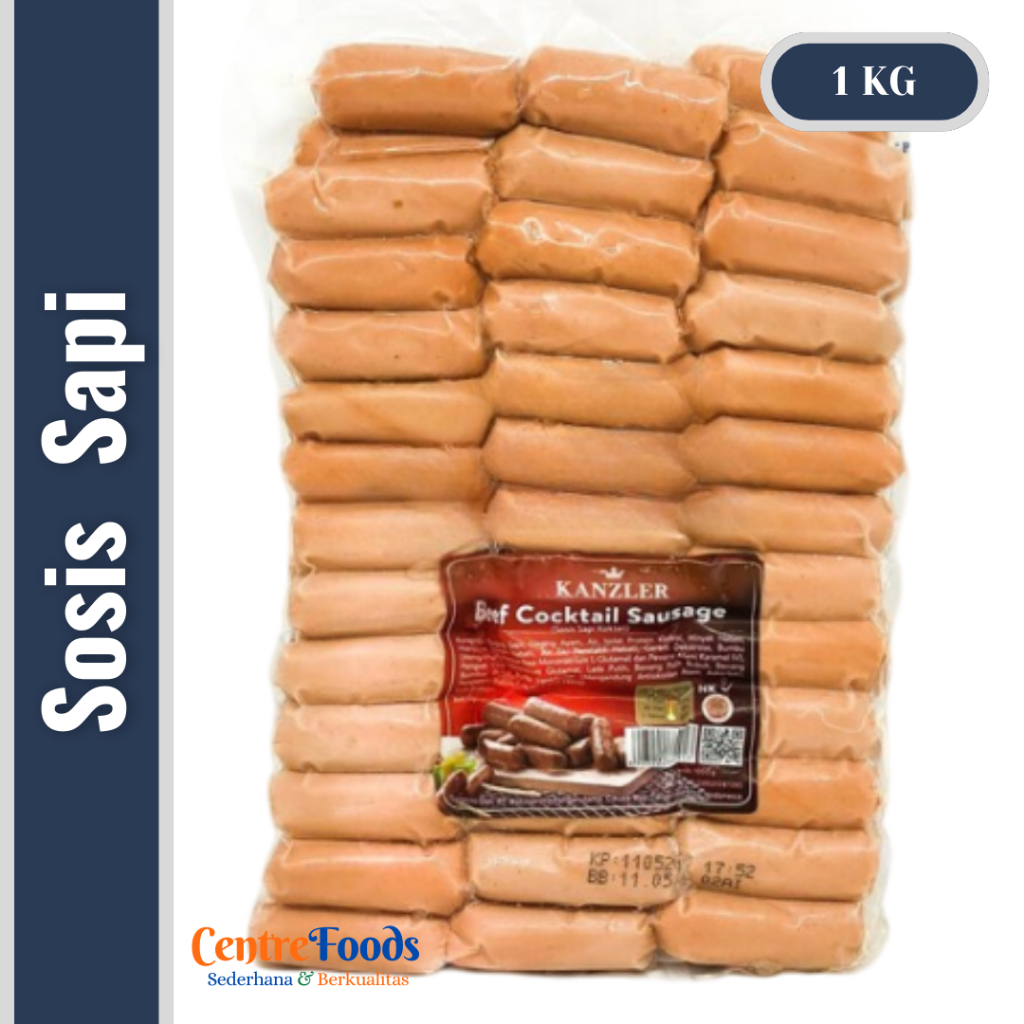 

Sosis Sapi - Beef Cocktail Sausage Kanzler | 1.000gr [ Harga Per BKS ]