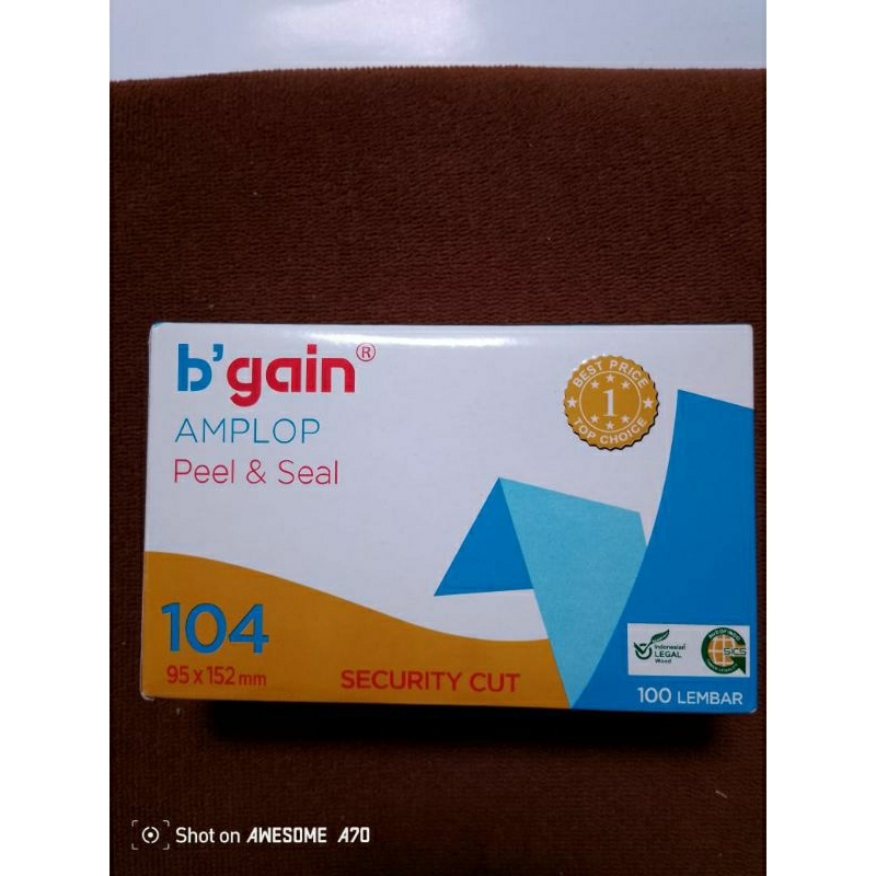 

amplop biggen perekat tanggung 1 box isi 100 lembar