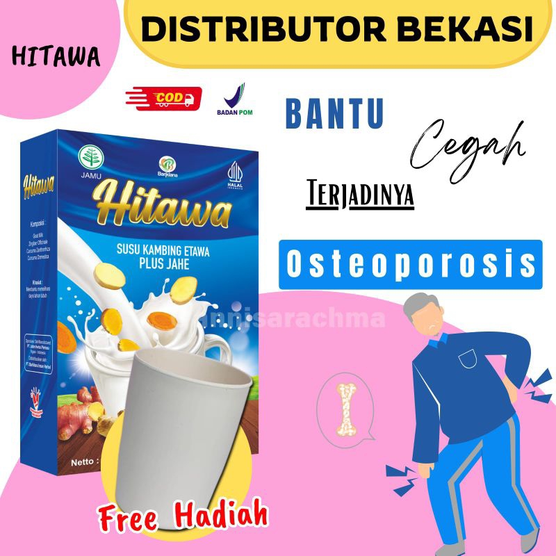 

[BISA COD + GARANSI] HITAWA 1 BOX @200GR | BANTU CEGAH OSTEOPOROSIS