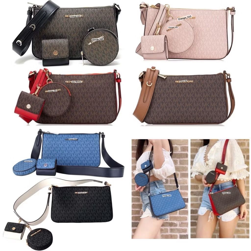 TAS WANITA MK JET SET TRAVEL TECH ATTACHED CROSSBODY ORIGINAL