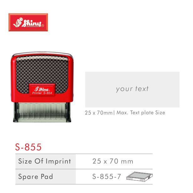 

Stempel Shiny S-855 Custom Huruf/otomatis self ink