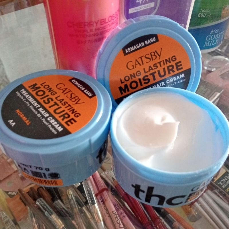 GATSBY MINYAK RAMBUT CREAM THC BIRU NORMAL| TREATMENT HAIR CREAM