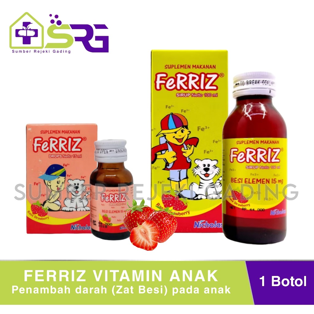 Ferriz Sirup/Drop Vitamin Zat Besi Anak Mengatasi Kekurangan Zat Besi