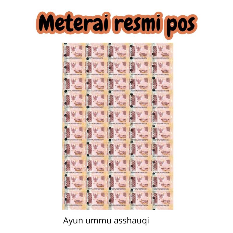 

Meterai 10000 Resmi – Asli & Siap Kirim!
