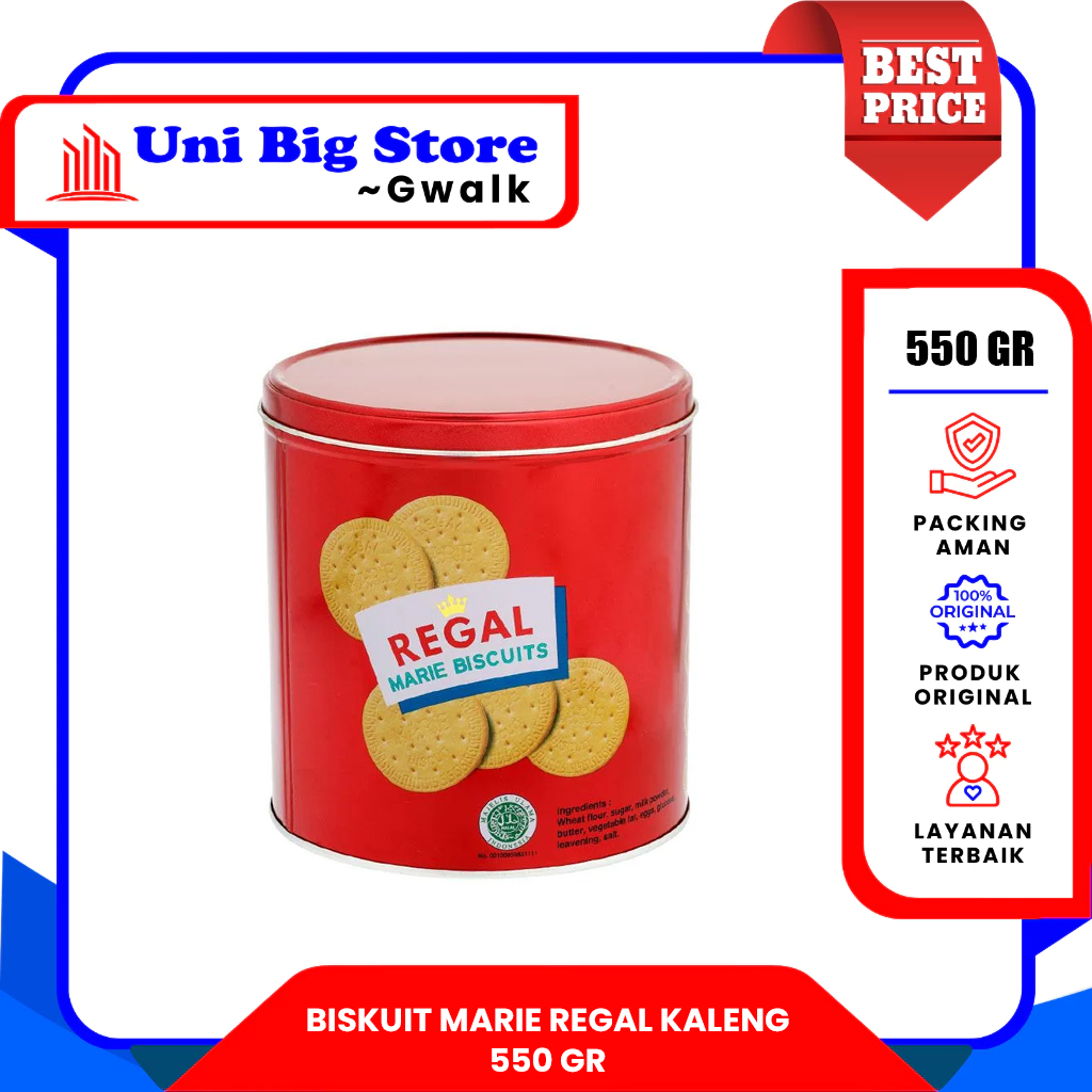 

BISKUIT MARIE REGAL KALENG - 550 gr
