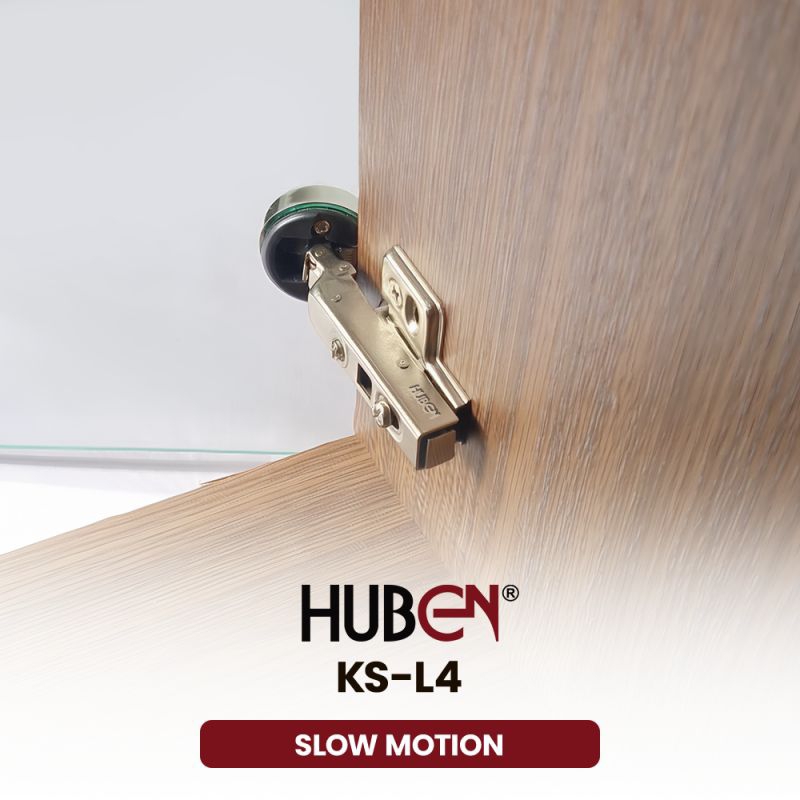 2 PCS Engsel Kaca Huben KS L4 Engsel Kaca Slow Motion Hidrolik Engsel Sendok Pintu Kaca Soft Close