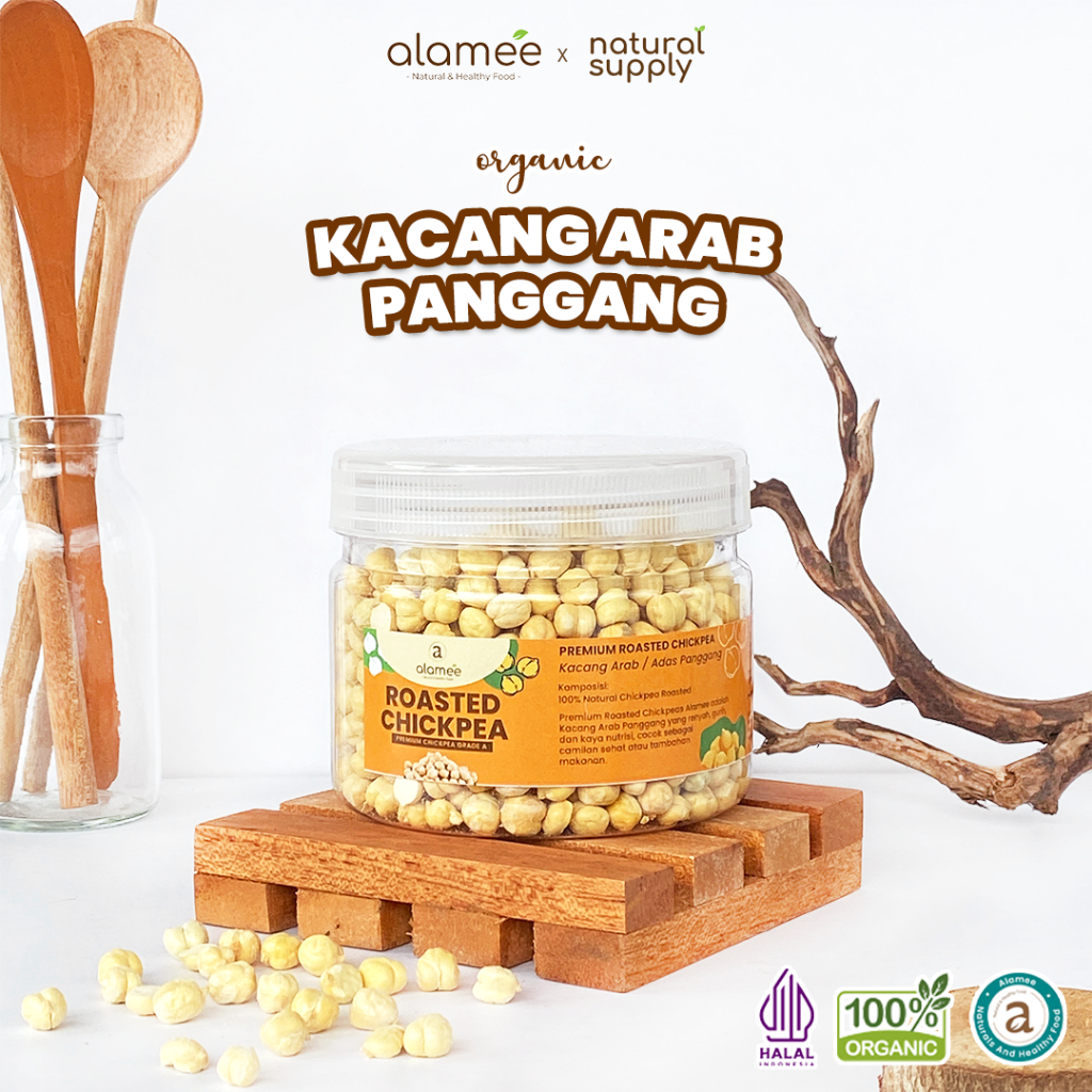 

ALAMEE Kacang Arab Panggang Roasted Chikpea Kacang Adas Gurih Matang Siap Makan PREMIUM 125gr