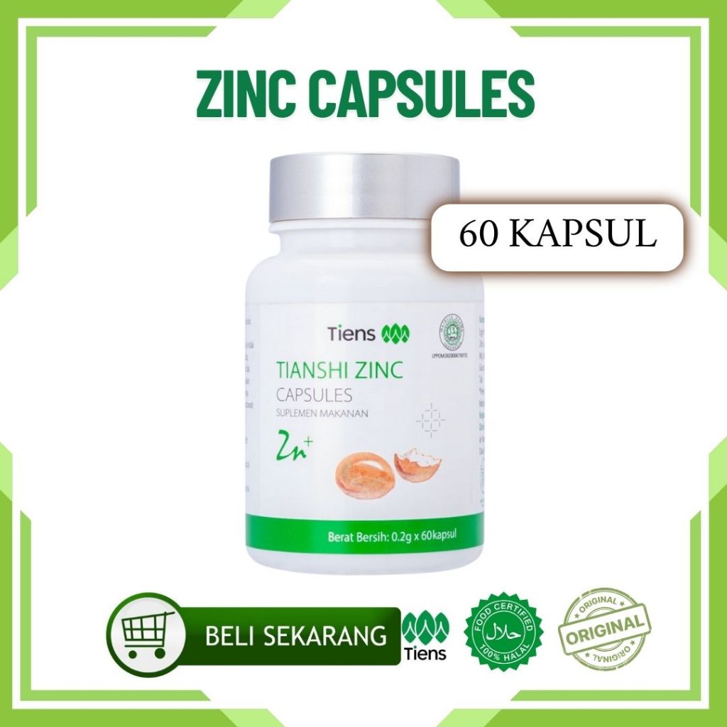 Tiens / Tianshi Zinc Capsules Kapsul | Penggemuk / Peninggi Badan Original / KECERDASAN OTAK ANAK