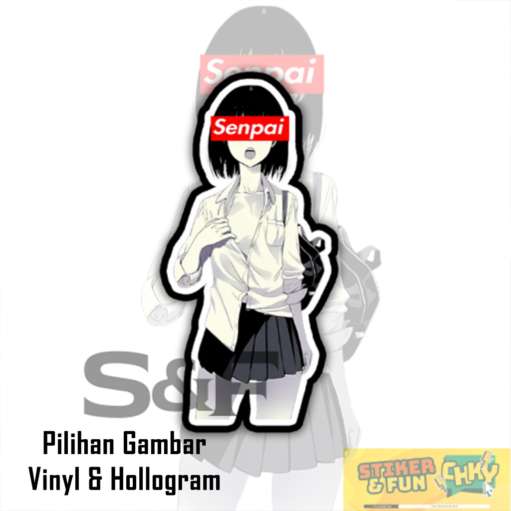 

Stiker Sticker Vinyl/Hollogram Laminasi JAPANESE SCHOOL GIRL SENPAI Vol 33
