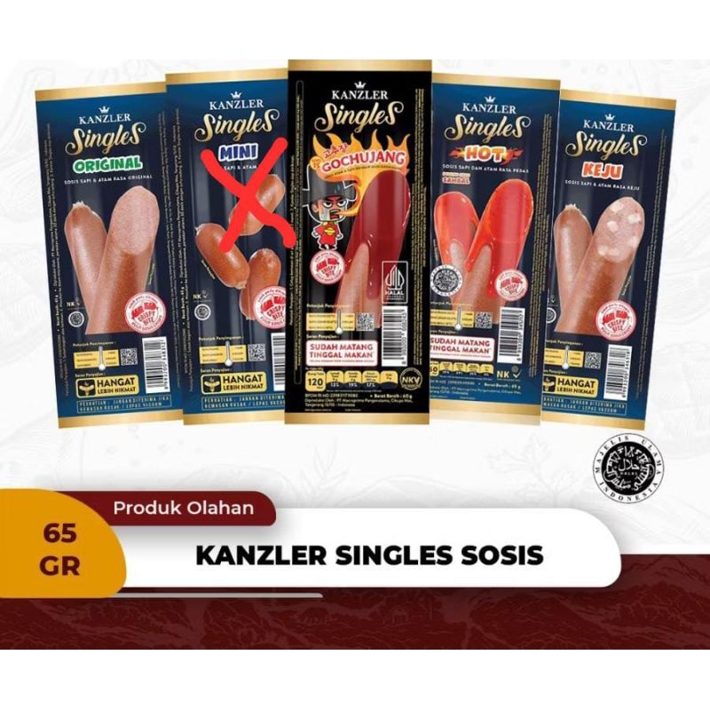 

Sosis Kanzler Singles All Varian 65gr