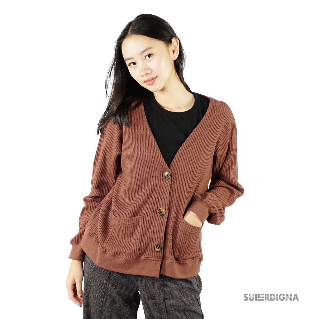 Superdigna Everyday Cardigan Waffle | Unisex Aktif, Stylish, dan Nyaman Setiap Hari
