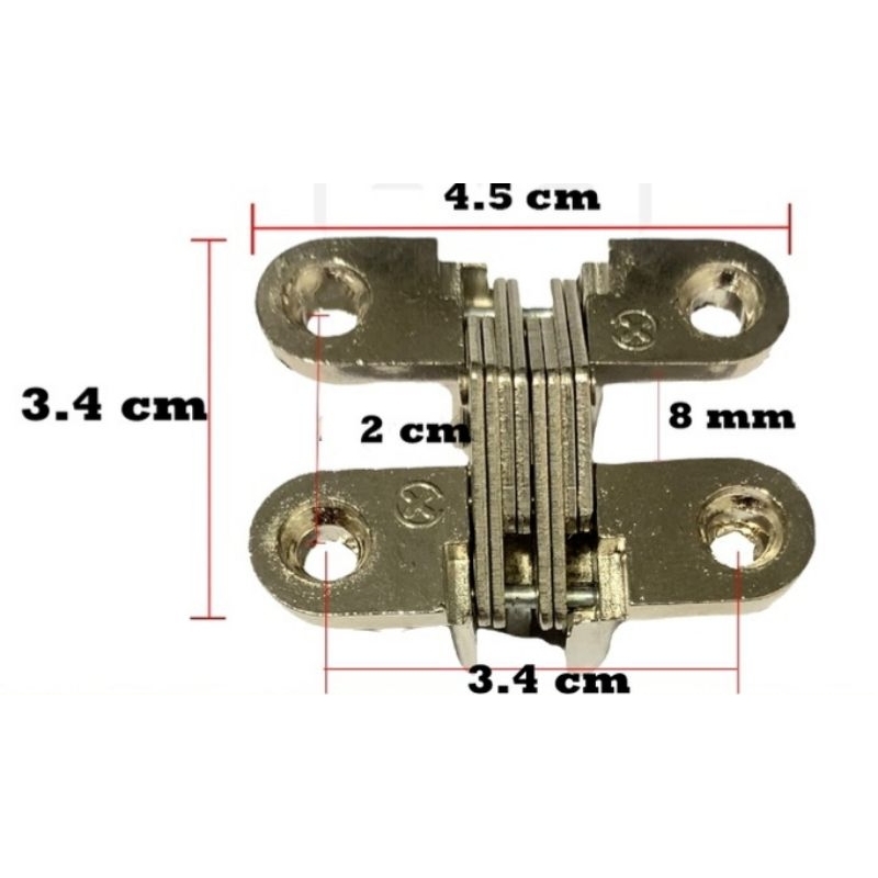 Engsei Pintu Lipat / Engsel Tanam / Engsel Deer Tanam CHROME Cross Hinge / Engsel Pintu Lemari Meja 