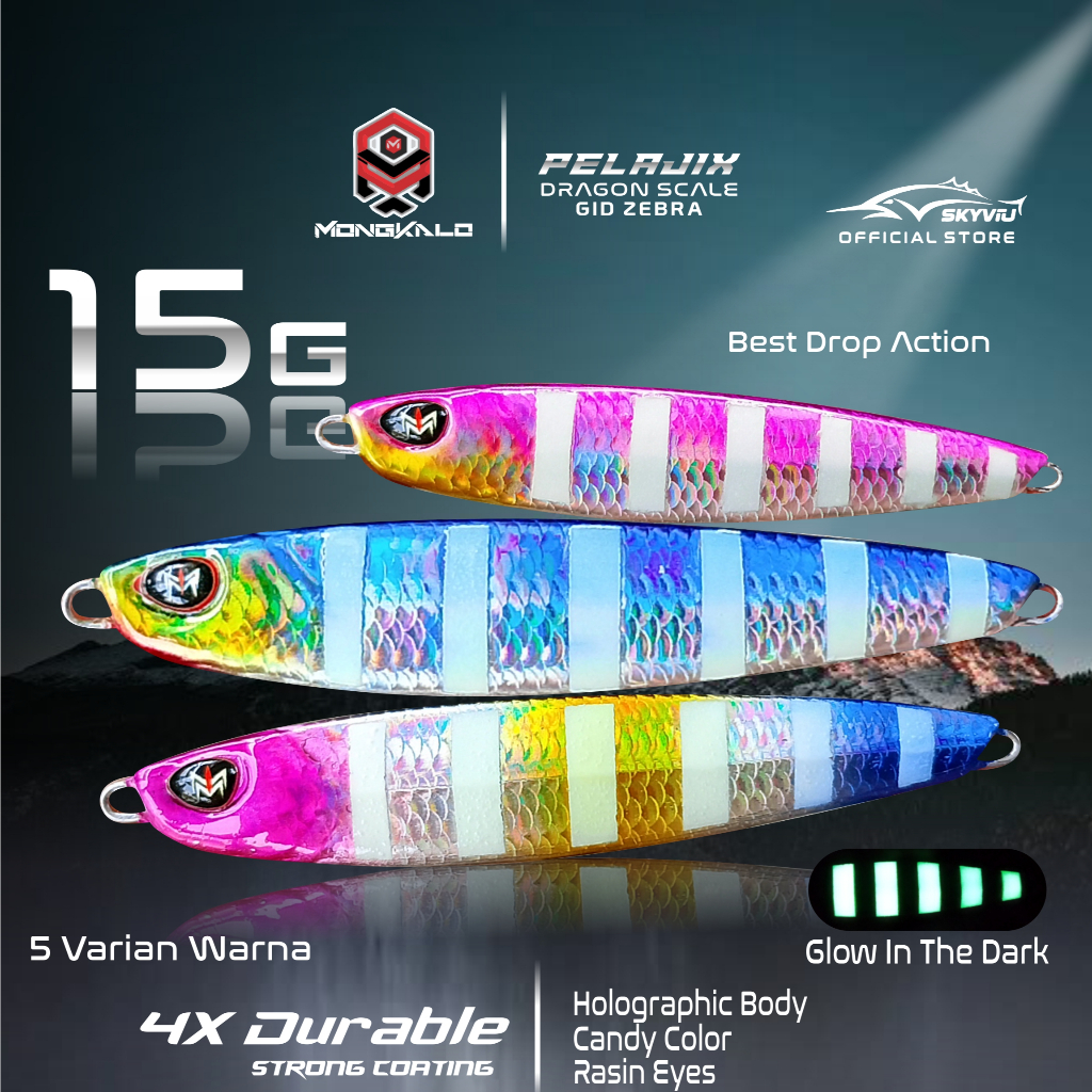 Metal Jig 15 Gram Micro Jig 15 Gram Mongkalo Pelajix GID ZEBRA Sisik Mikro Jig 15 Gram Umpan Micro J