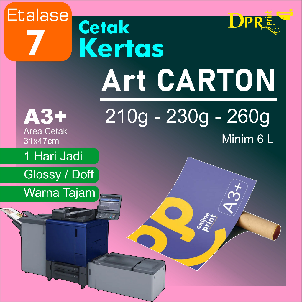 

Print A3+ Murah | Cetak Art Carton/Art Paper | Ap 210g, 230g, 260g | Untuk Sampul Buku, Katalog Dll