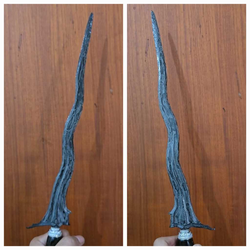 PUSAKA KERIS MEGANTORO LUK 5 SEPUH LANGKA - Est. Era MAJAPAHIT AKHIR / DEMAK  ( PJD-051 )