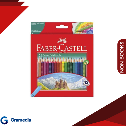 

Gramedia Medan - FABER CASTELL COLOUR GRIP PENCILS 24L 116253
