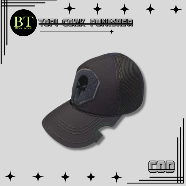 Topi Coak Tactical Punisher Premium  Topi Tactical Punisher Baseball Cap  Topi Baseball Coak Punishe