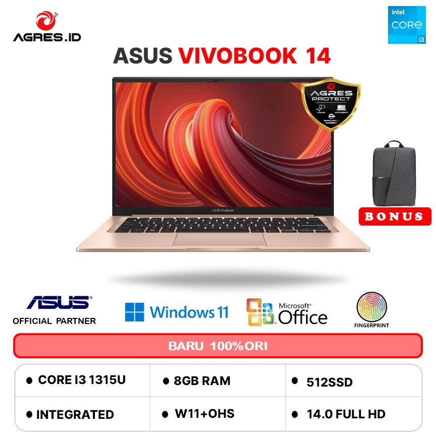 ASUS VIVOBOOK 14 A1404ZA I3 1215 8GB 512GB W11+OHS 14.0FHD IPS BLU -IPS351