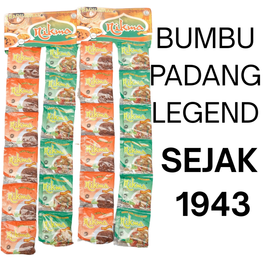 

Bumbu Padang Mix Rendang Gulai 24 Sachet Legendaris Sejak 1943 Enak Murah Praktis Tinggal Pakai