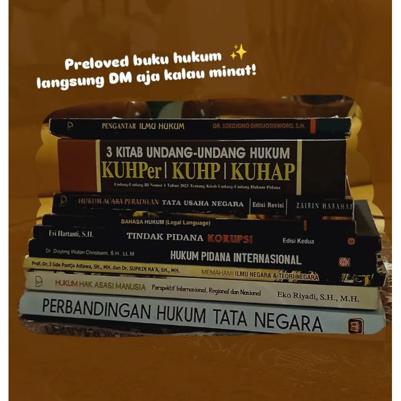 PRELOVED BUKU HUKUM & FILOSOFI TERAS