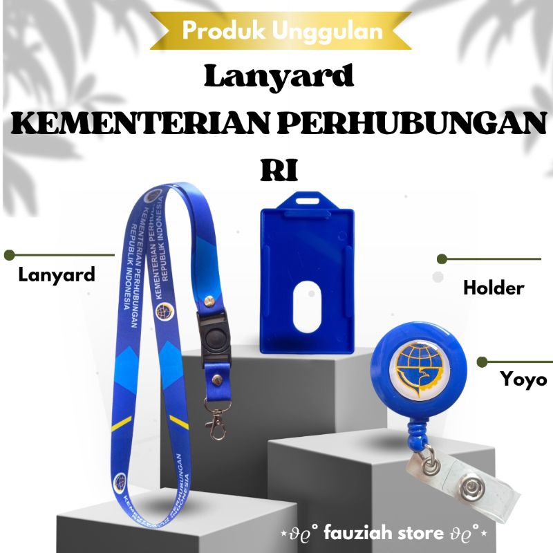 READY! TALI ID CARD KEMENTERIAN PERHUBUNGAN RI / LANYARD KEMENTERIAN PERHUBUNGAN TERMURAH!!!