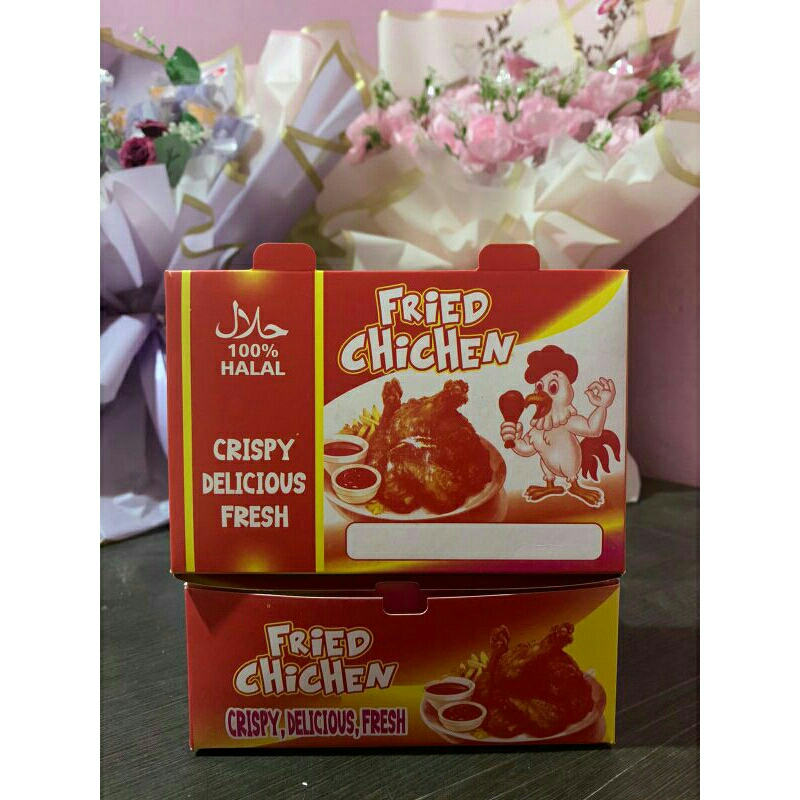 

@50Lembar Kemasan Chicken/Box Chicken/Bungkus Chicken UK 10x15x6cm Bahan IVORY Foil