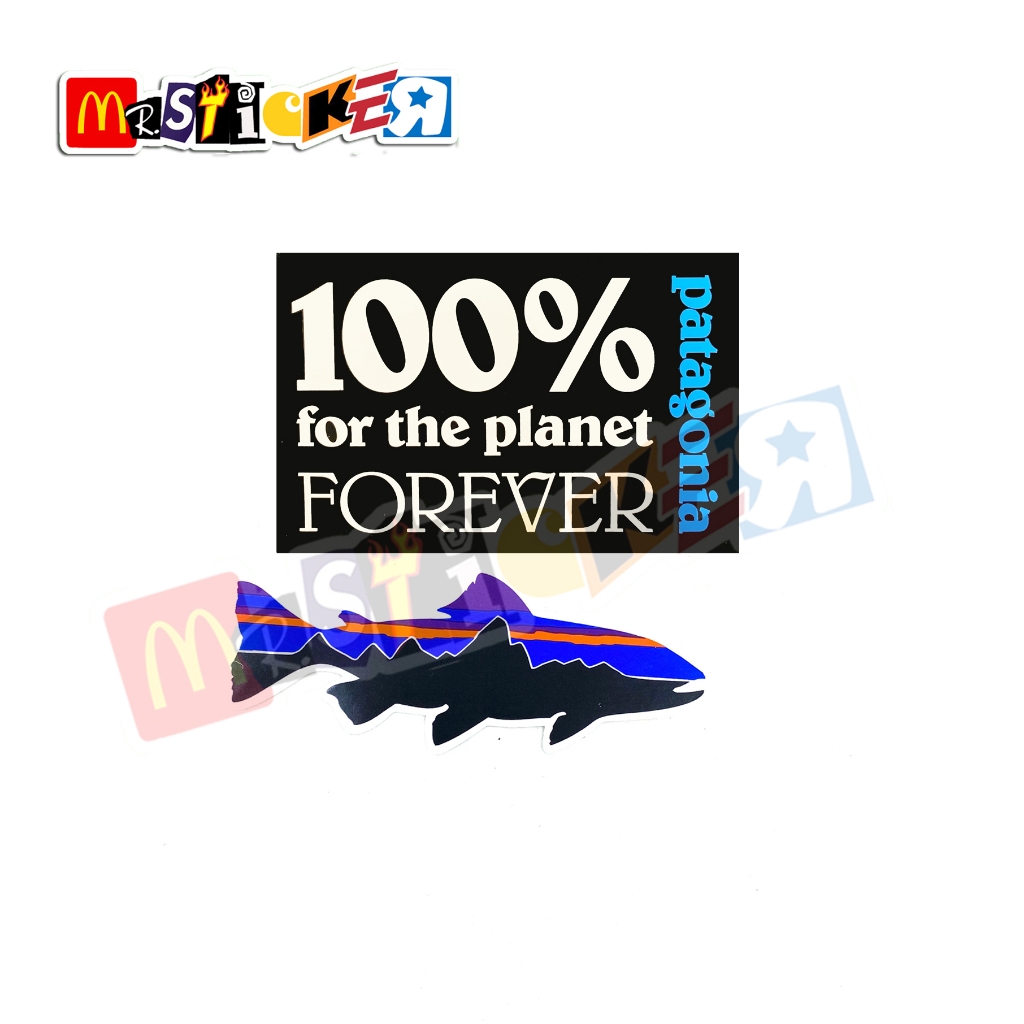 

sticker patag0nia fishing logo 100% for planet graphic stiker outdoor