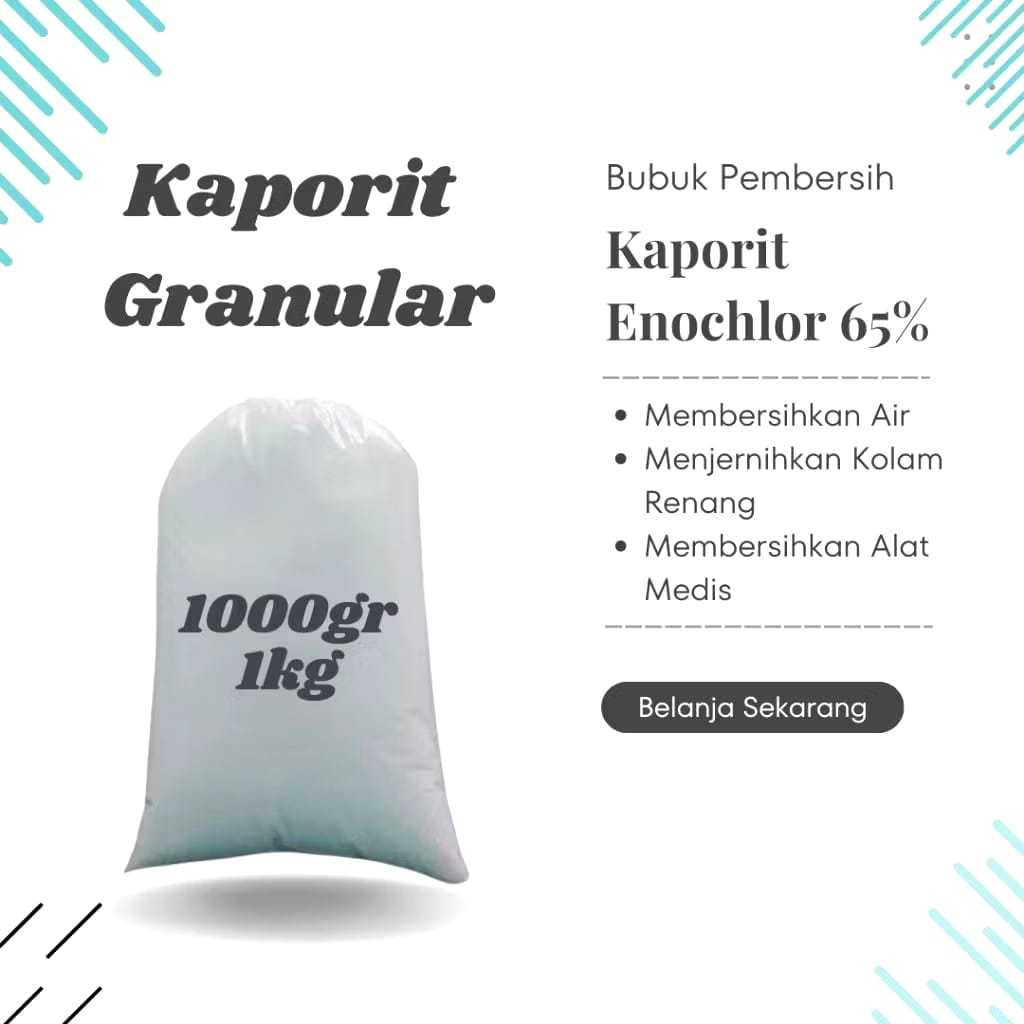 Kaporit Bubuk 1kg Kaporit Powder Kaporit Kolam Renang