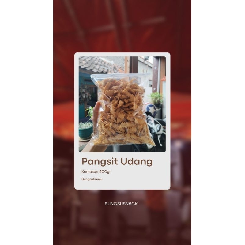 

Keripik PANGSIT UDANG Kemasan 500gr Renyah dan Gurih