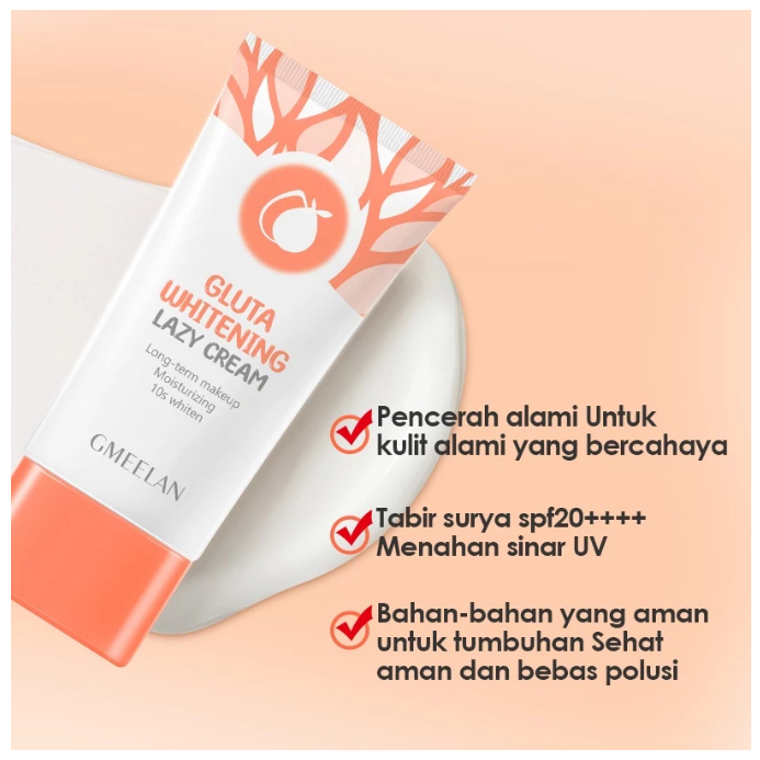 GMEELAN Gluta Whitening Lazy Cream Day Cream Night Cream Pemutih Wajah Whitening Brightening/GMEELAN
