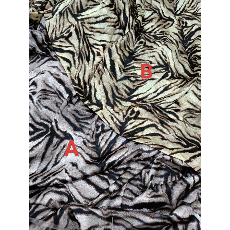 kain silk satin sutra motif abstrak