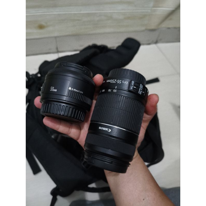 kamera canon 70D dslr lengkap 3 lensa tele makro bekas