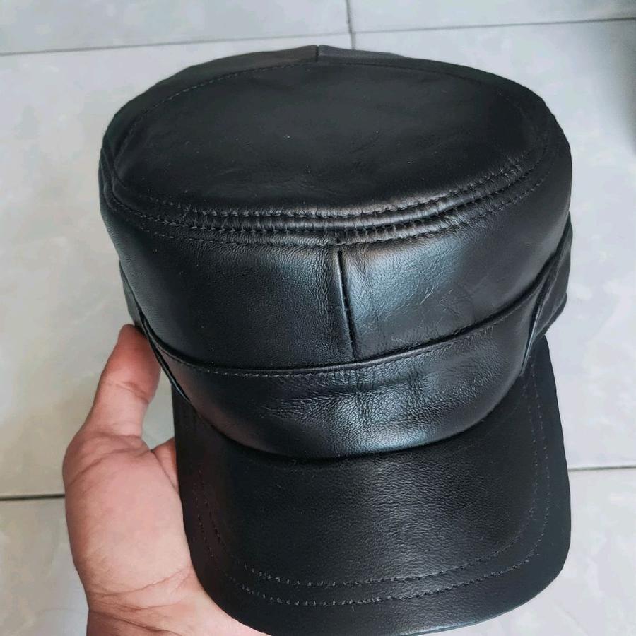 Topi kulit asli garut komando