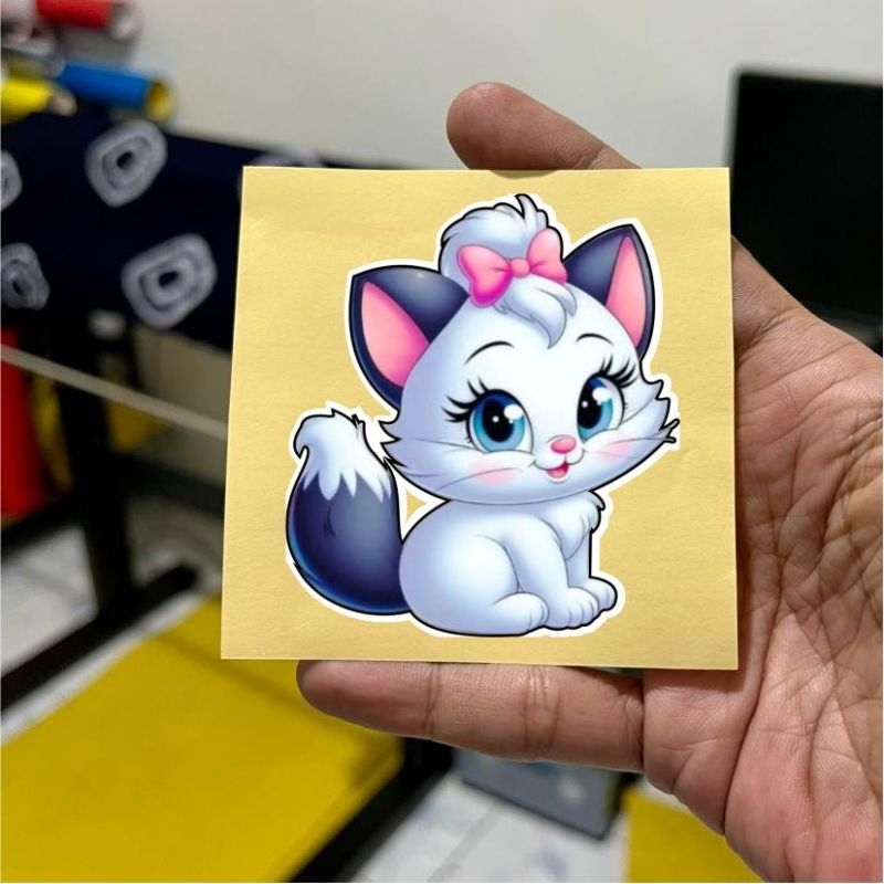 stiker kucing lucu, stiker kucing, kucing, stiker nyala, hp, motor
