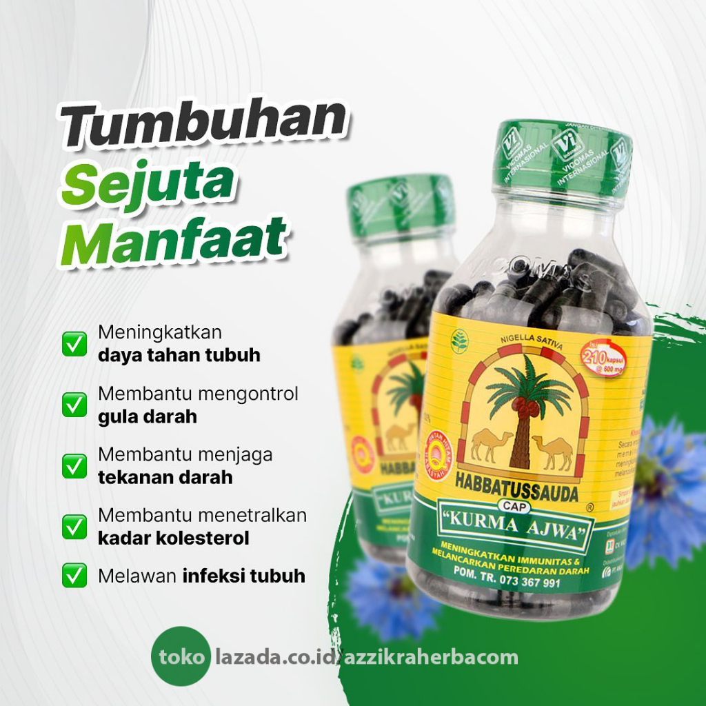 Habbatussauda cap kurma ajwa asli original