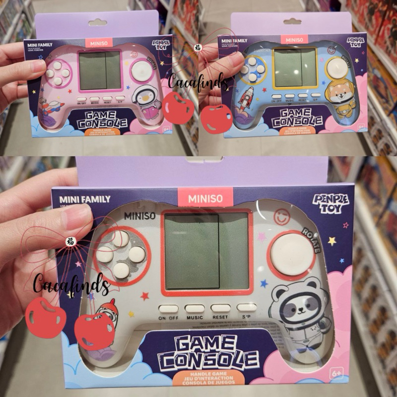 MINISO x Mini Family‼️Game Console / Mainan Gameboy / Handled Game Mini Family Penpie Toy Collection