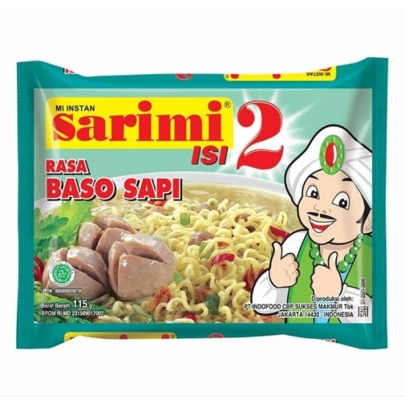 

Sarimi Mie Instan Kuah Rasa Baso Sapi isi 2 115 gram