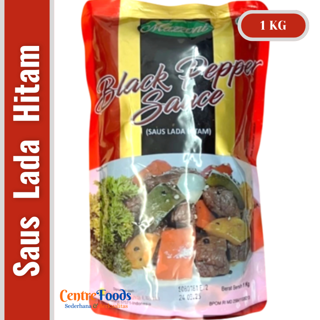 

Saus Lada Hitam - Black Pepper Sauce Mazzoni | 1.000gr [ Harga Per BKS ]