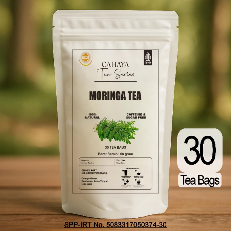 

Moringa Tea | Teh Celup Daun Kelor | 30 Tea Bags | Kelor Premium