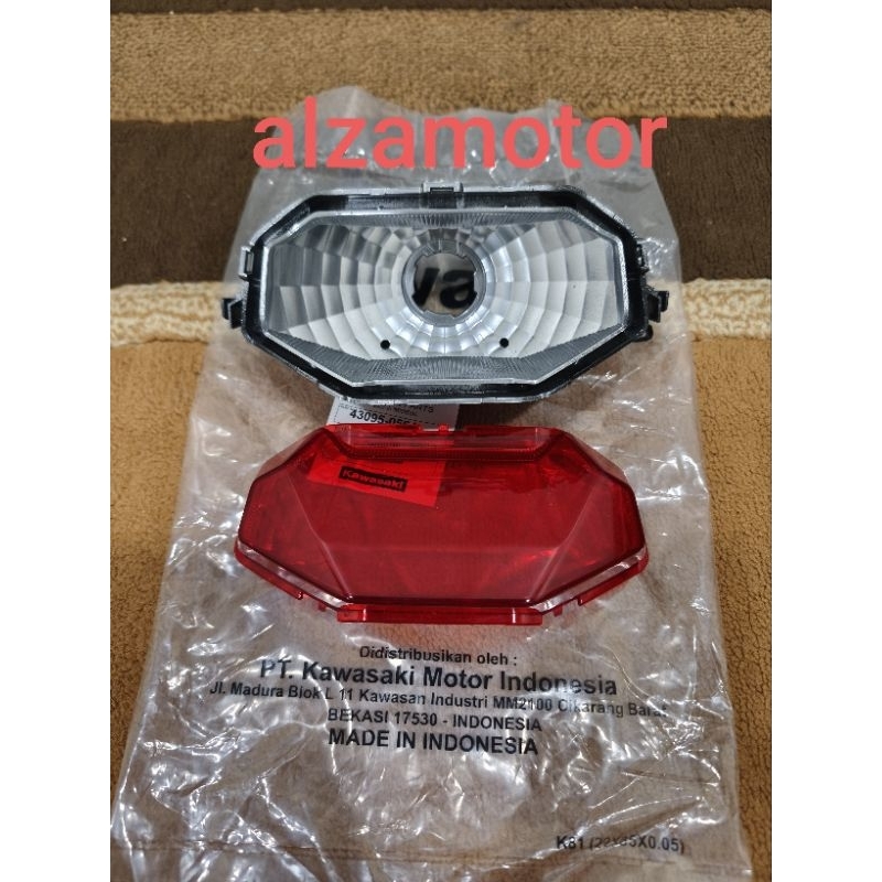 lampu stoplamp ninja 250 rr mono original mika dan reflektor lampu belakang Kawasaki ninja 250 rr mo