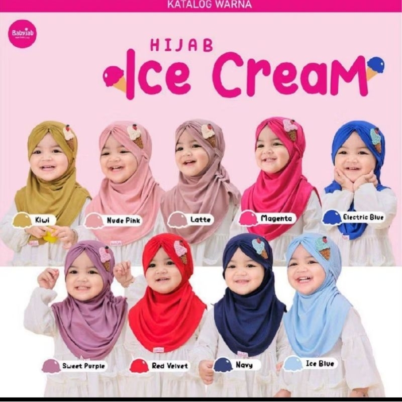 Babyjab Jilbab Bayi dan Anak Hijab Ice Cream COD