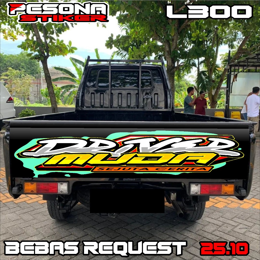 STKER DECAL PINTU BELAKANG L300 STIKER DECAL BAK BELAKANG L300 BEBAS CUSTOM KD 25.010