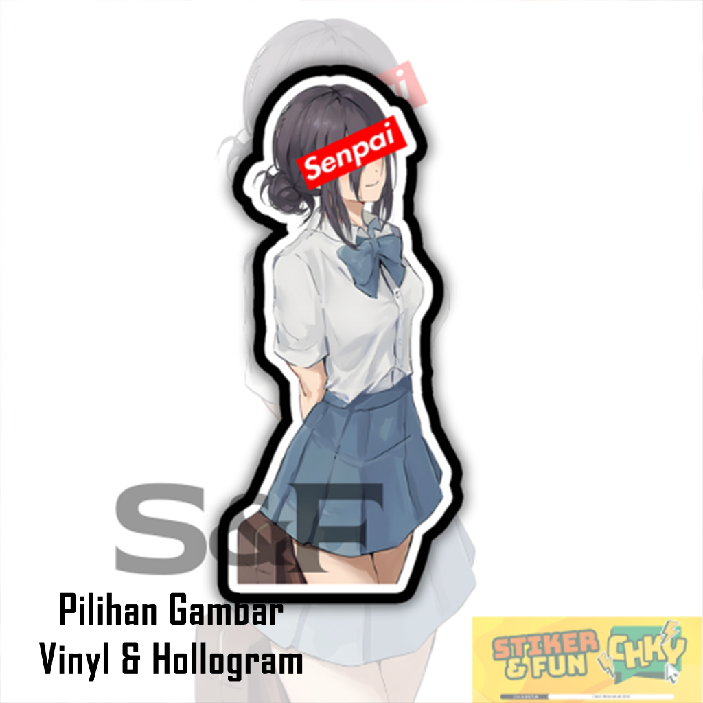 

Stiker Sticker Vinyl/Hollogram Laminasi JAPANESE SCHOOL GIRL SENPAI Vol 24