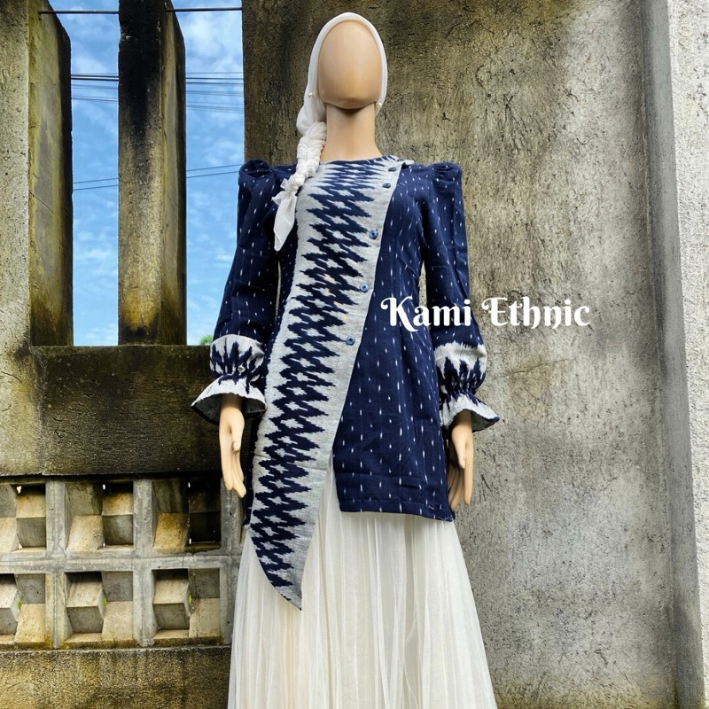 baju tenun couple - sarimbit tenun - tunik tenun - couple keluarga - seragam lebaran