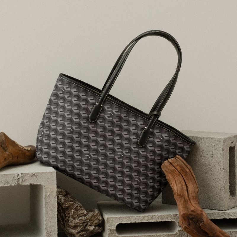 New Russo Medium Monogram Orange Mango Chestnut Brown Green Burgundy White Tote Bag Totebag Christy 