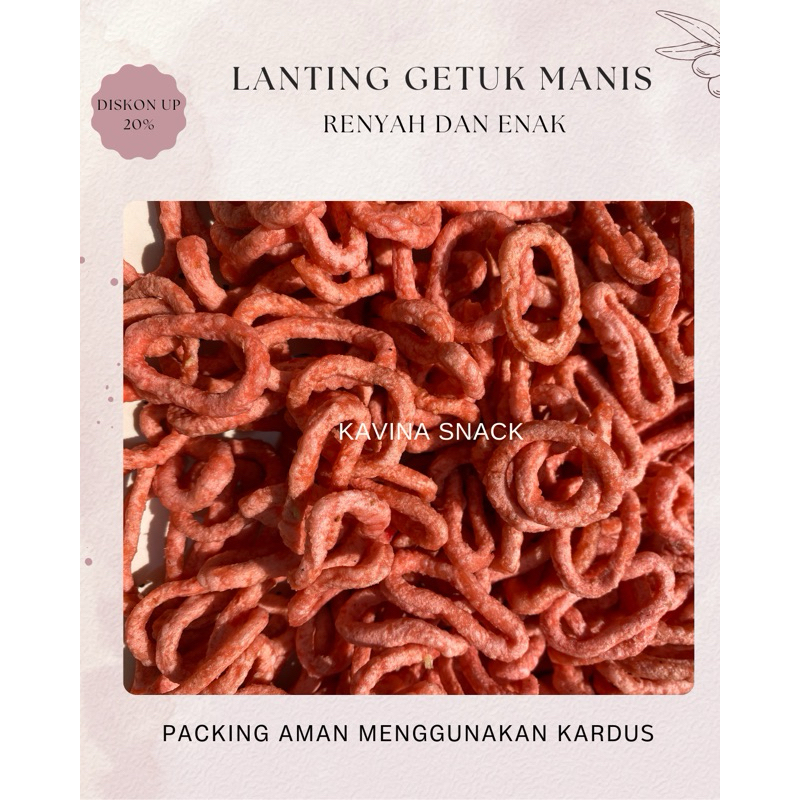 

Lanting getuk manis 1kg free kardus