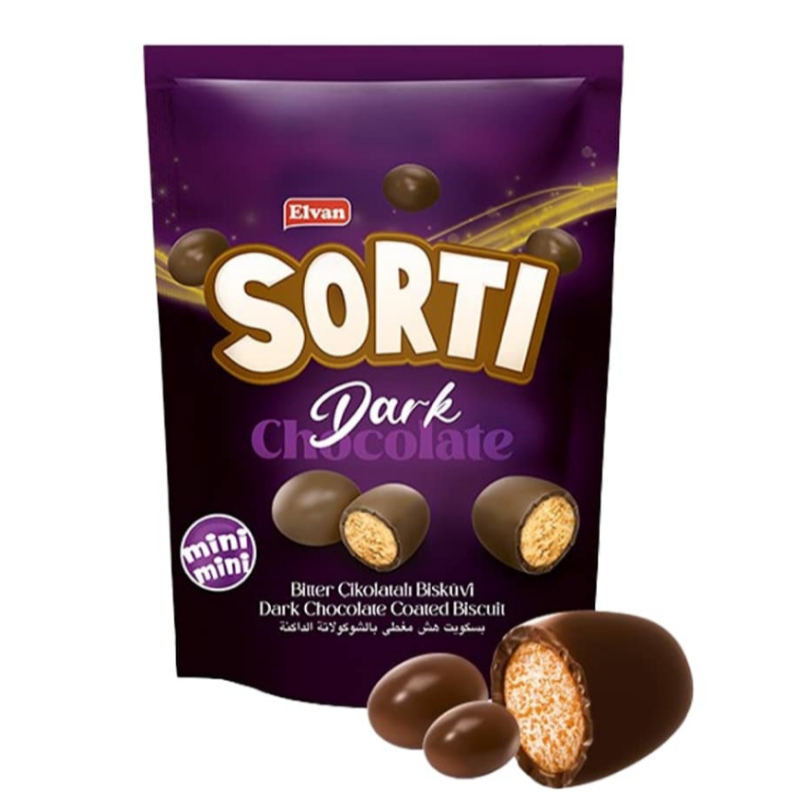 

Elvan Sorti Biscuit Chocolate 120g Sorti Dark Milk White Sorti Mix Chocolate Turkey