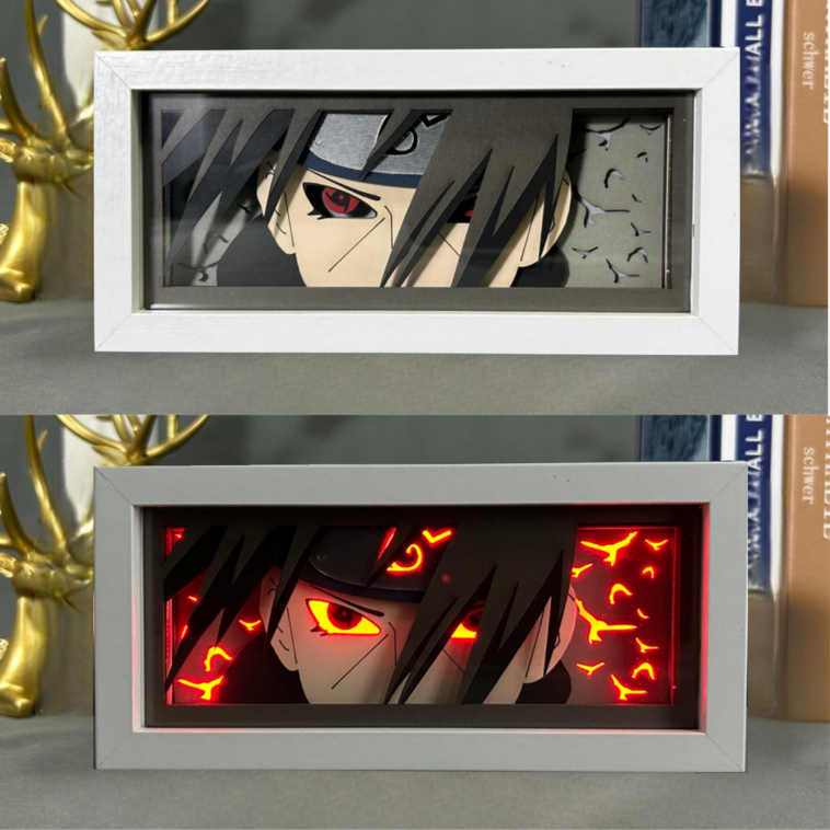 Naruto 3D Anime Lihtbox Lampu Tidur Hias Anime Aestetic  Dekorasi Lampu LED Kamar Tidur