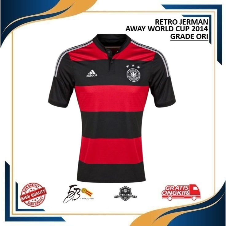 JERSEY BOLA RETRO JERMAN HOME KLASIK 2014 GRADE ORI HIGH QUALITY JUMBO XXL 2XL