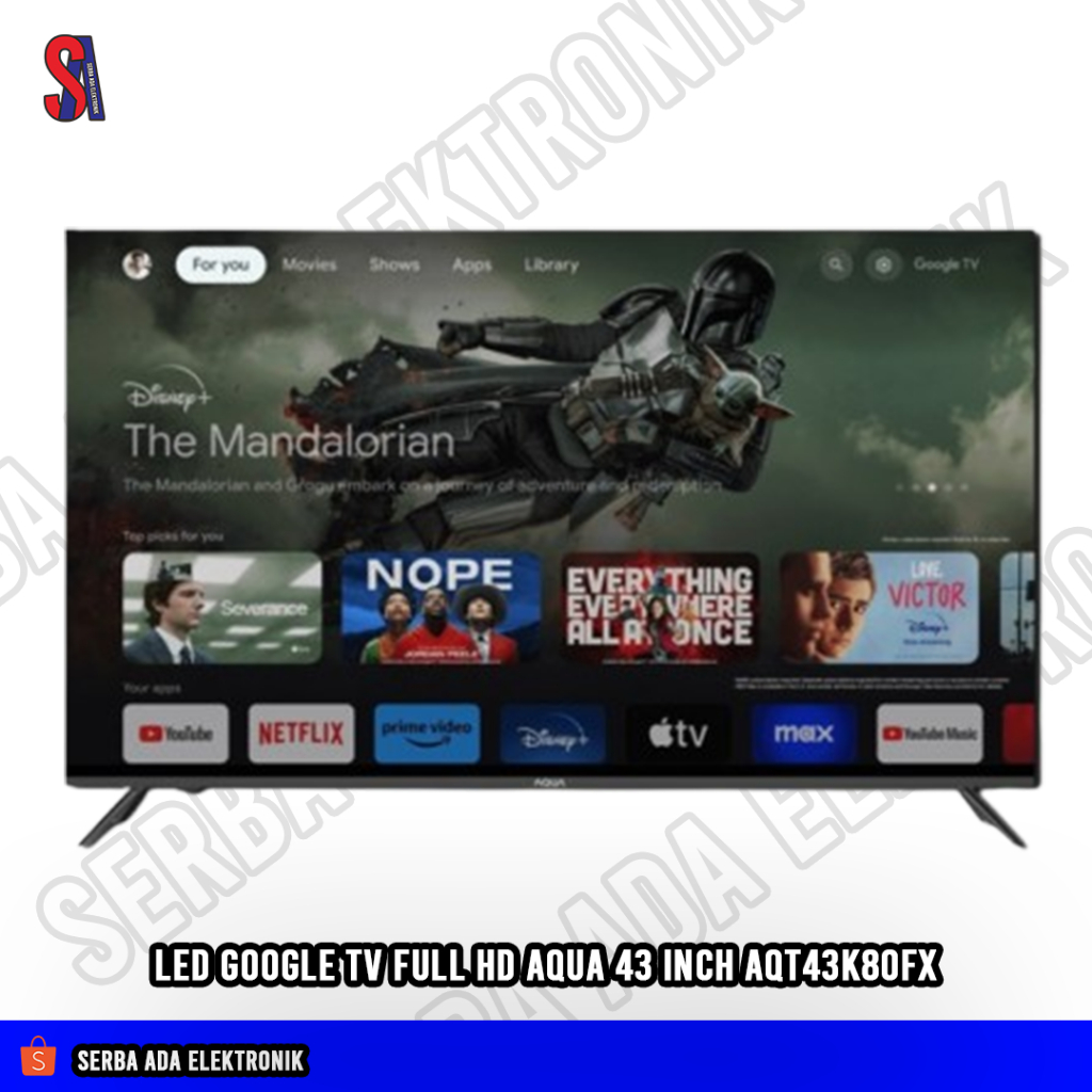 LED Google TV Full HD Aqua 43 Inch AQT43K80FX